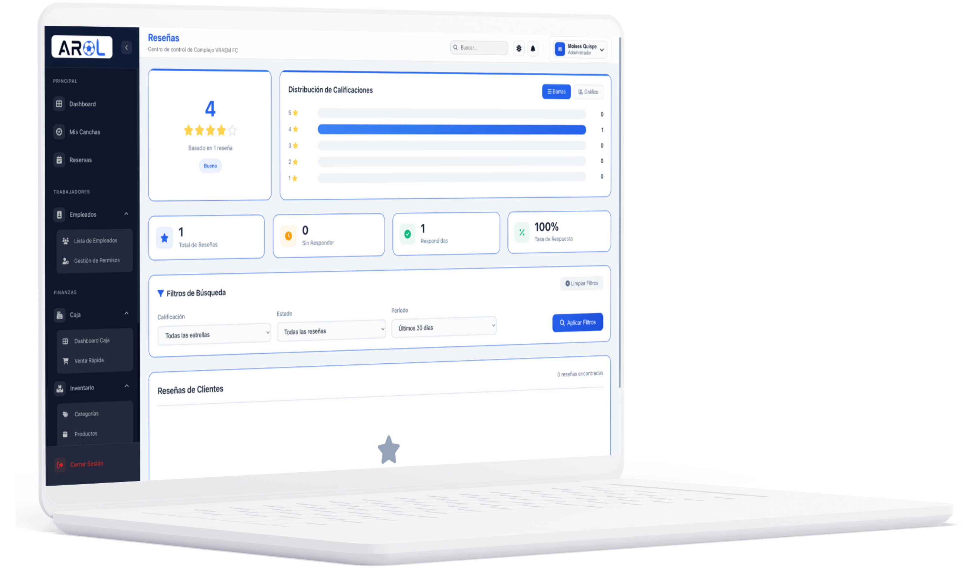 Reseñas de clientes — AROL Reservas